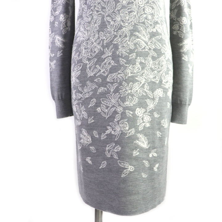 Excellent HERMES one piece Jungle love mock neck knit gray cashmere Women 34
