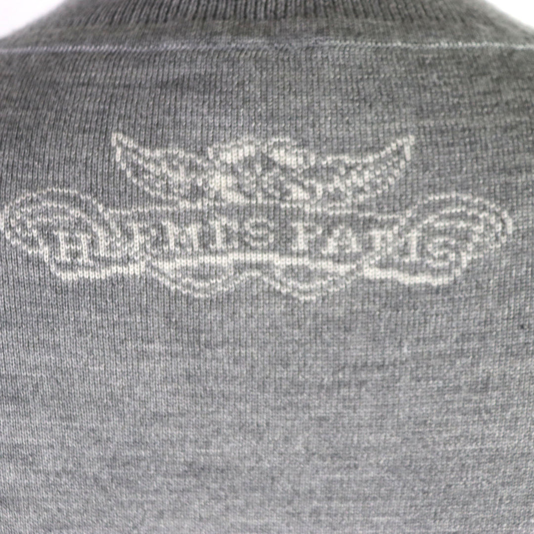 Excellent HERMES one piece Jungle love mock neck knit gray cashmere Women 34
