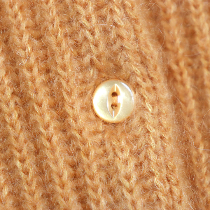 Discounted Excellent CELINE cardigan Cropped knit Orange mohair Women XS 2A38T377N