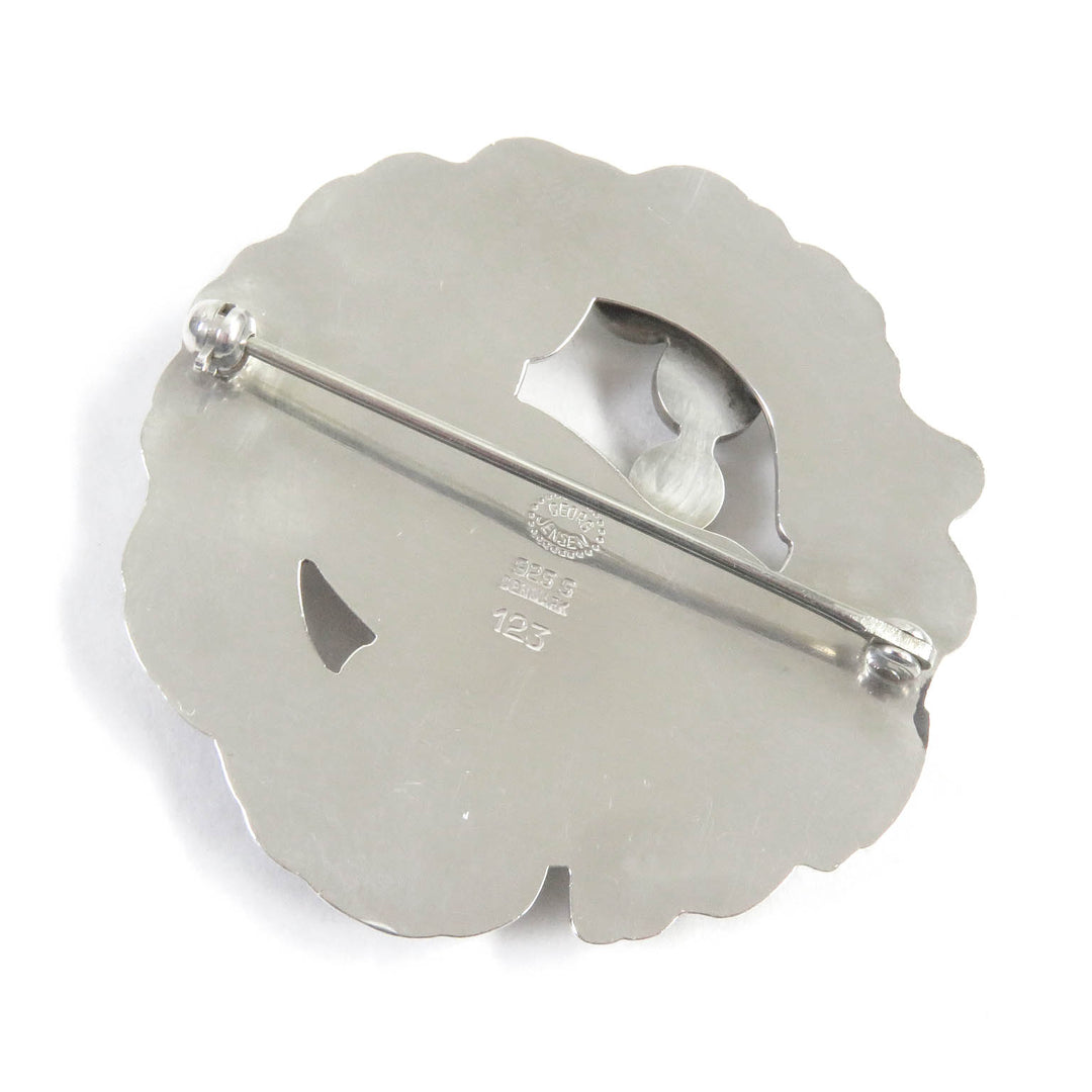 Discounted Great Georg Jensen Brooch 123 Pigeon Bird Motif Moonstone Silver SV925 Women