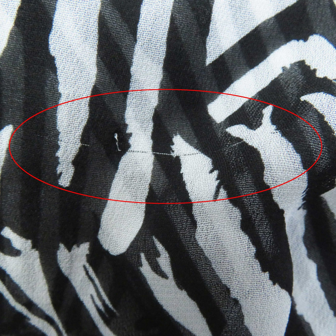 Discounted Pristine Missoni one piece Zebra Pattern See-through Super Long Black White 40