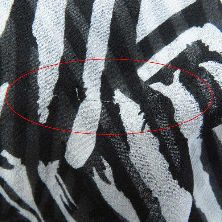 Discounted Pristine Missoni one piece Zebra Pattern See-through Super Long Black White 40