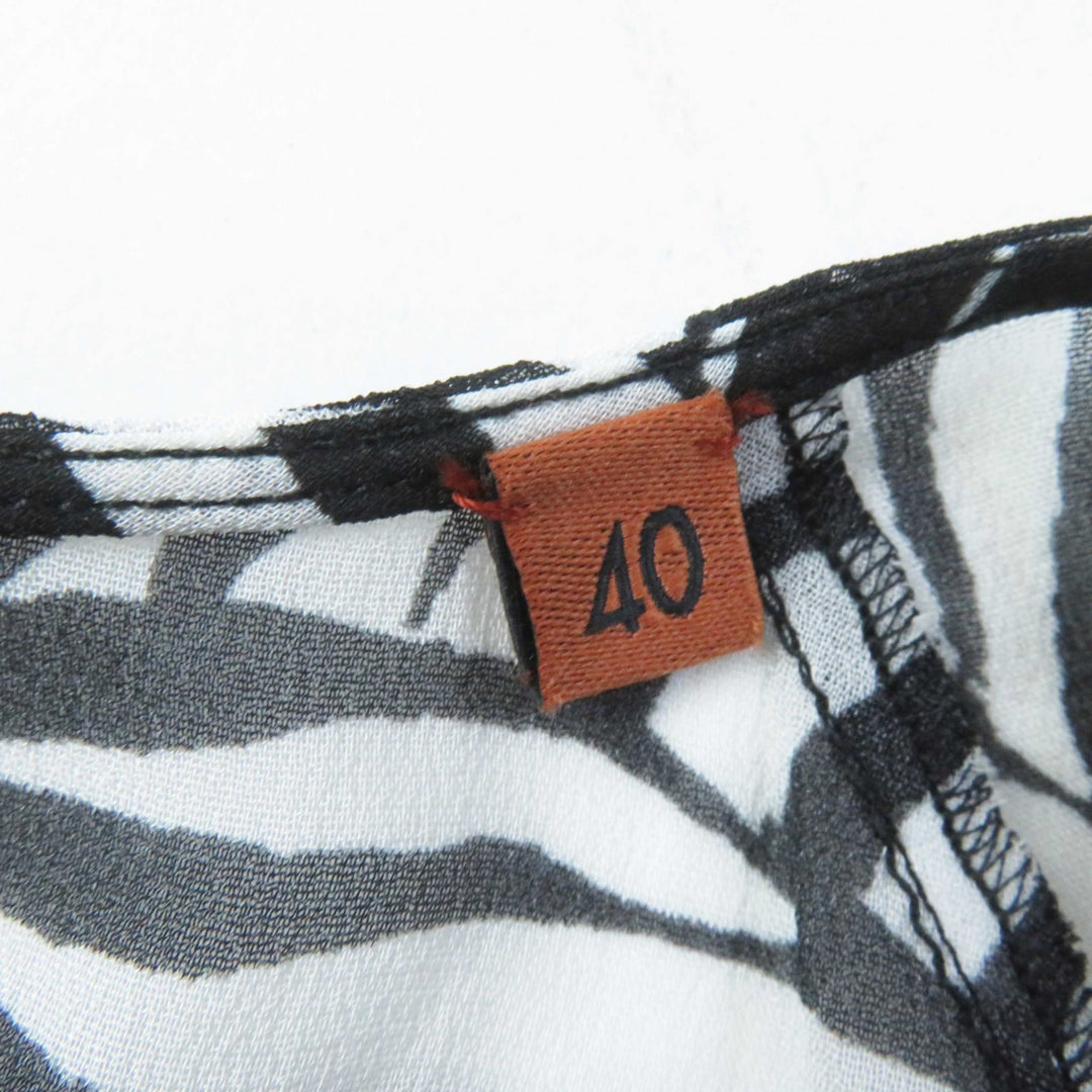 Discounted Pristine Missoni one piece Zebra Pattern See-through Super Long Black White 40