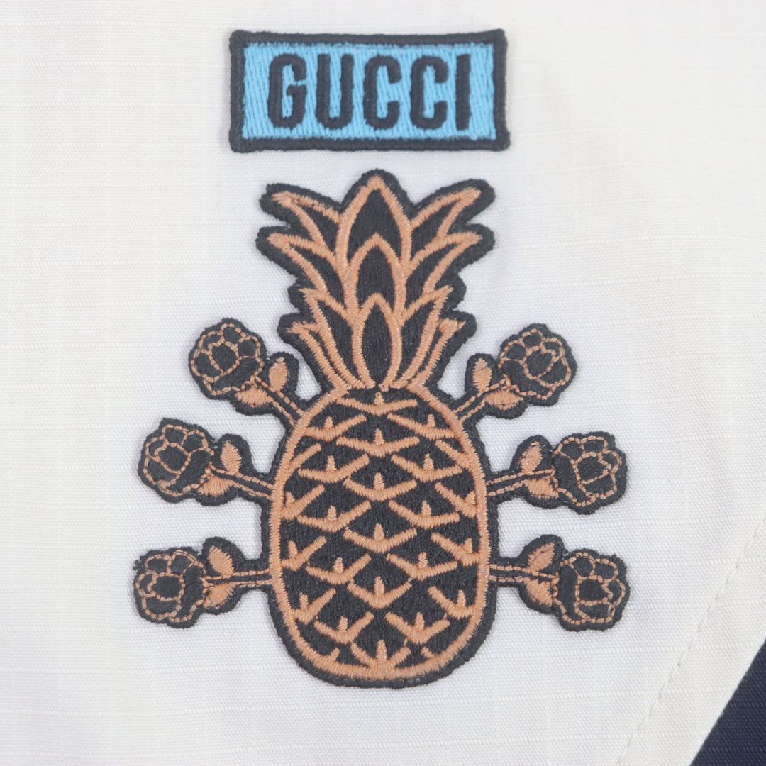 Excellent GUCCI Jacket Pineapple Embroidered and Appliqued Hooded ZIP mens 48
