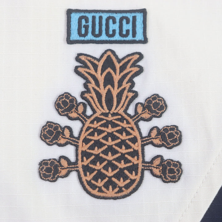 Excellent GUCCI Jacket Pineapple Embroidered and Appliqued Hooded ZIP mens 48