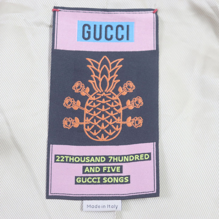 Excellent GUCCI Jacket Pineapple Embroidered and Appliqued Hooded ZIP mens 48
