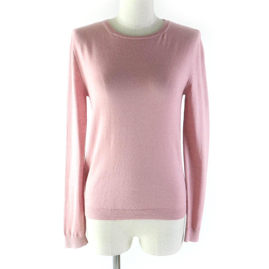Great VALENTINO knit Crew neck with rock studs Long sleeves pink Women 40 TB9KC29F78N