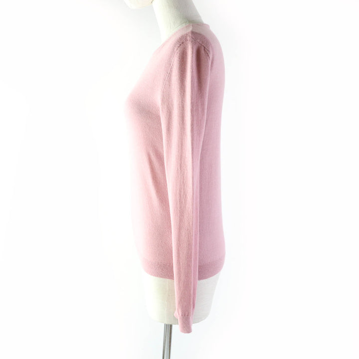Great VALENTINO knit Crew neck with rock studs Long sleeves pink Women 40 TB9KC29F78N