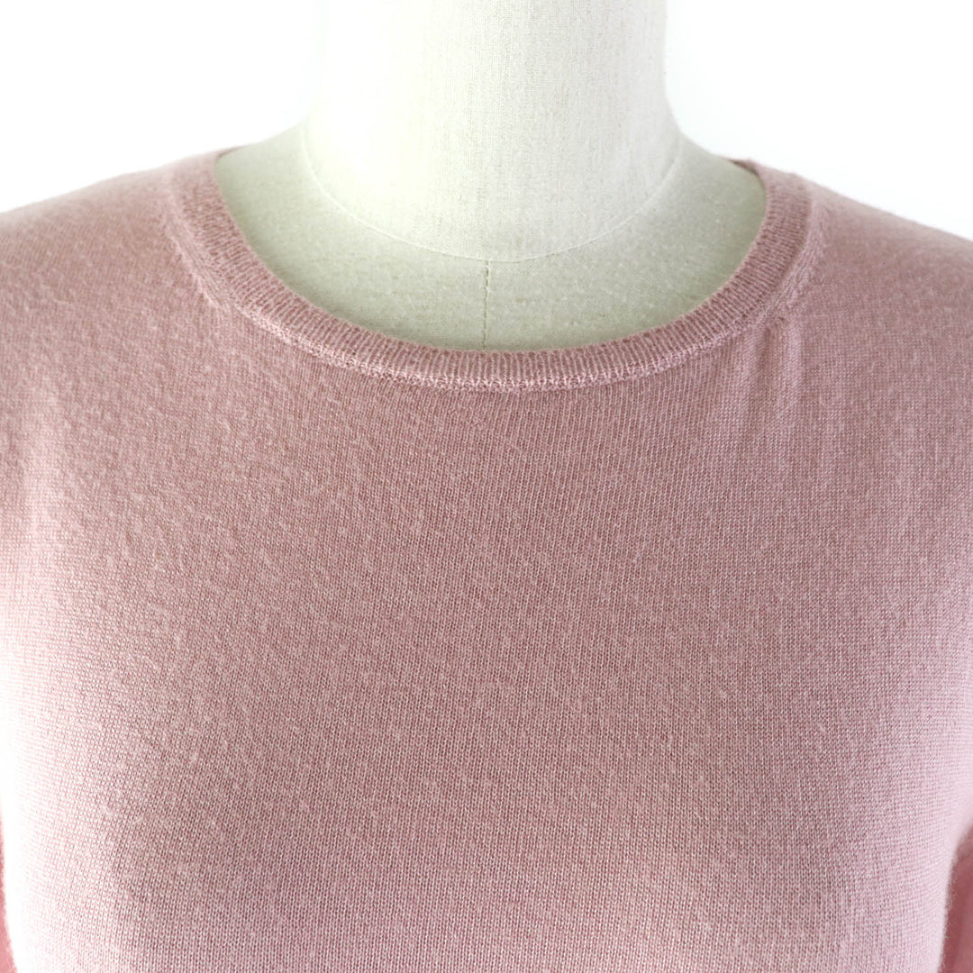 Great VALENTINO knit Crew neck with rock studs Long sleeves pink Women 40 TB9KC29F78N
