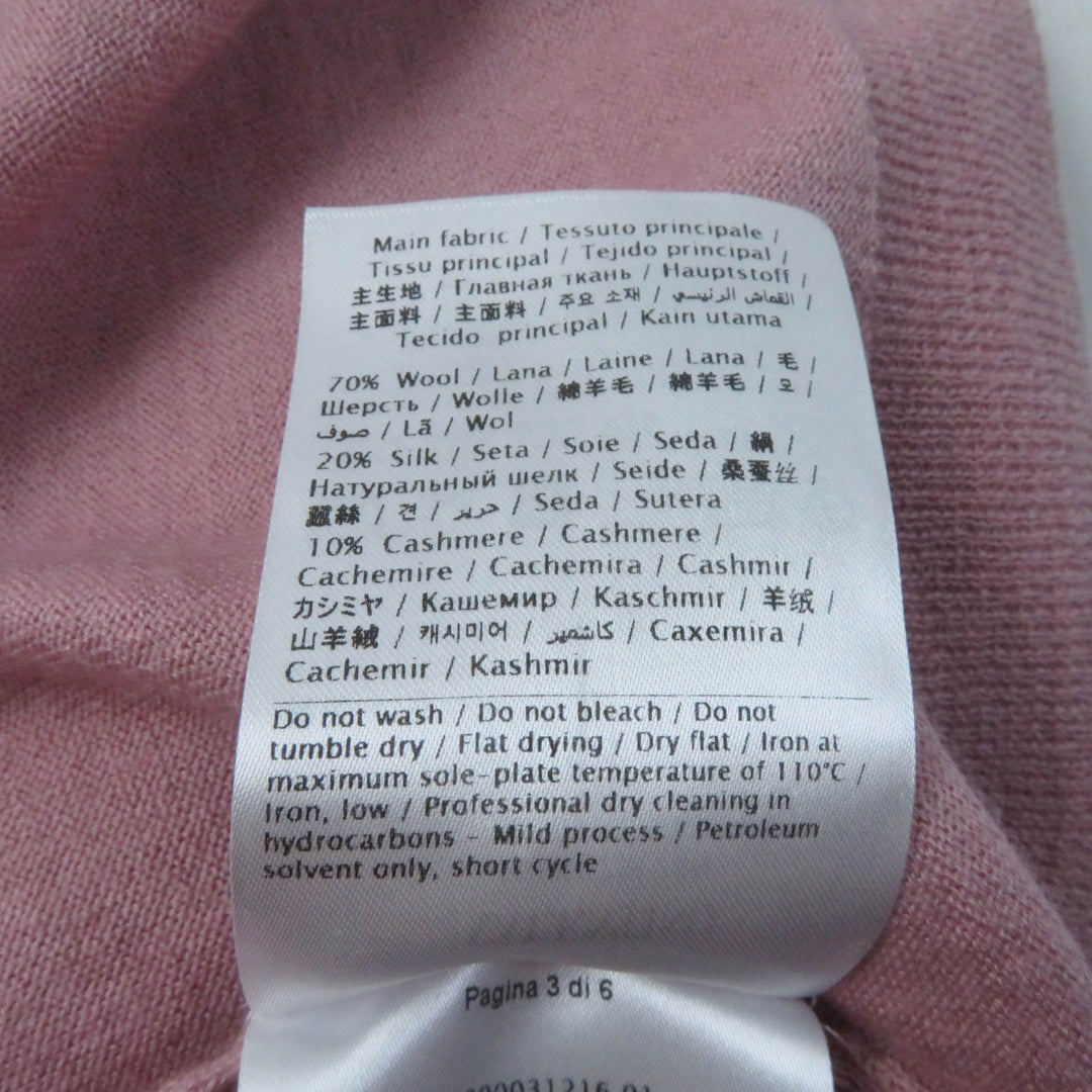 Great VALENTINO knit Crew neck with rock studs Long sleeves pink Women 40 TB9KC29F78N