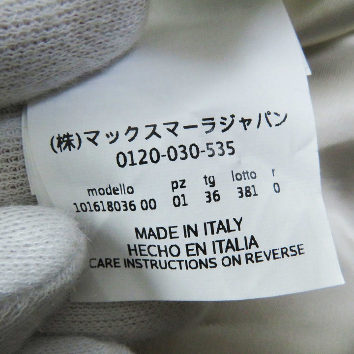 Excellent Max Mara coat rialto Hooded Super Long beige cashmere Women 36