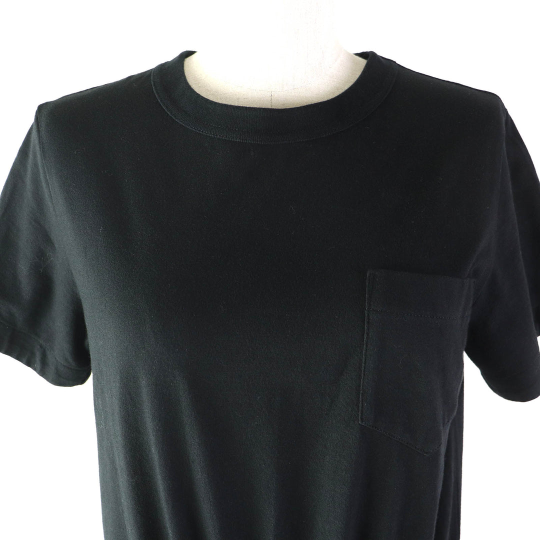 Discounted Excellent Sacai one piece Cotton T-shirt Docking Maxi Length Pleated cotton 2