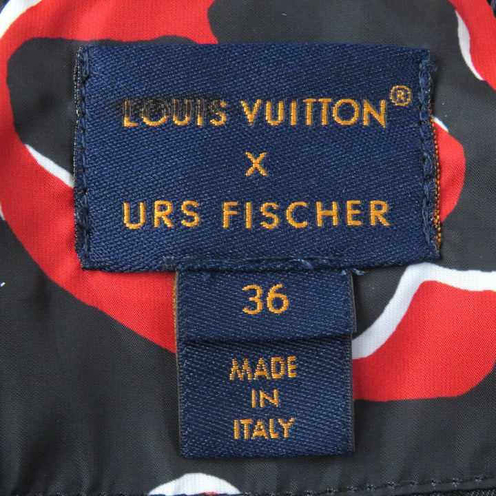 Excellent LOUIS VUITTON Urs Fischer Down jacket red black Women 36 1A8B3X