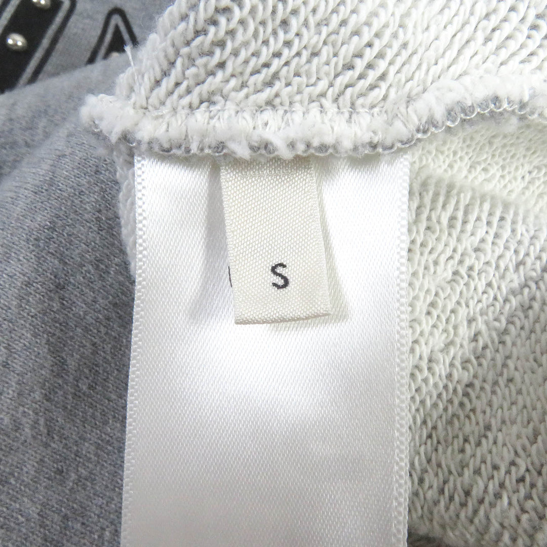 Discounted Great CELINE Parker Studded logo print pullover hoodie gray cotton mens S