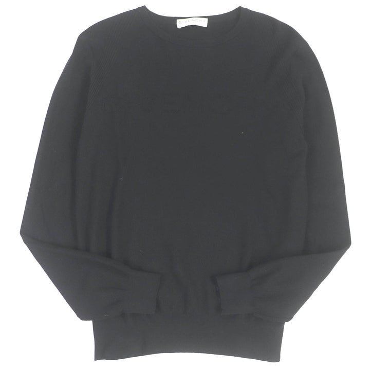 Great GIVENCHY sweater Lightweight, long sleeves, mesh, logo knit black cotton mens XS BM90CL4Y5U