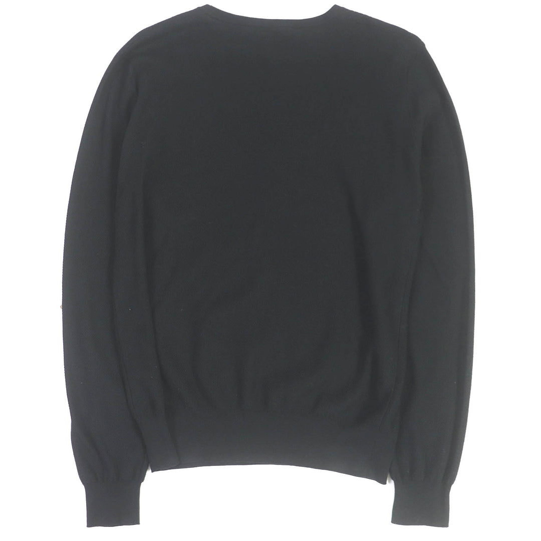 Great GIVENCHY sweater Lightweight, long sleeves, mesh, logo knit black cotton mens XS BM90CL4Y5U