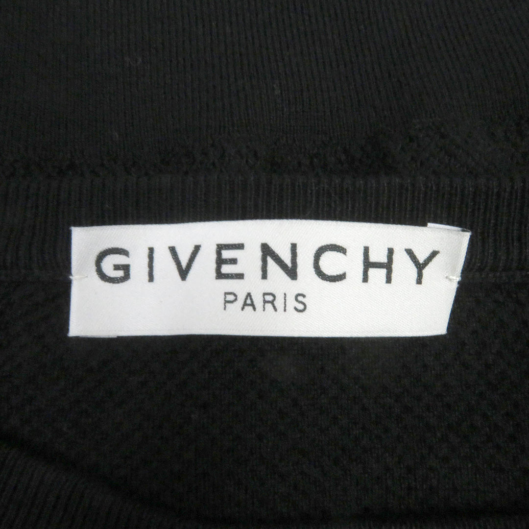 Great GIVENCHY sweater Lightweight, long sleeves, mesh, logo knit black cotton mens XS BM90CL4Y5U