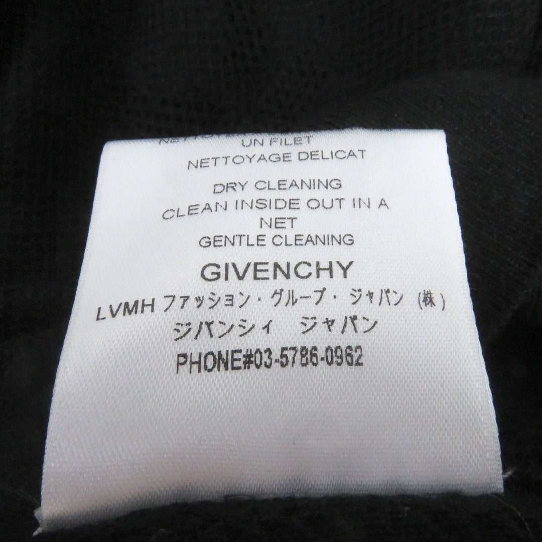 Great GIVENCHY sweater Lightweight, long sleeves, mesh, logo knit black cotton mens XS BM90CL4Y5U
