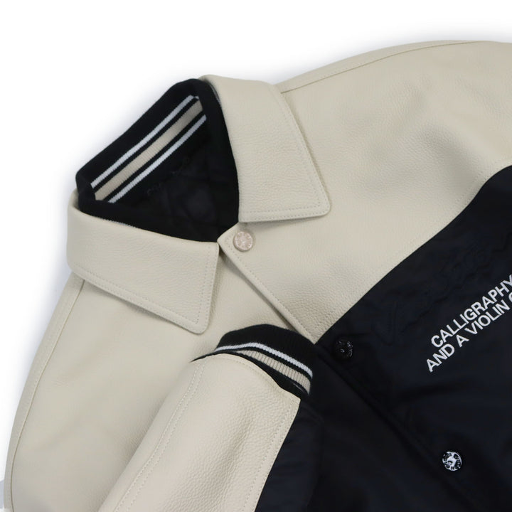 Excellent LOUIS VUITTON Blouson Leather and nylon blouson Marron 50 1AFAGQ