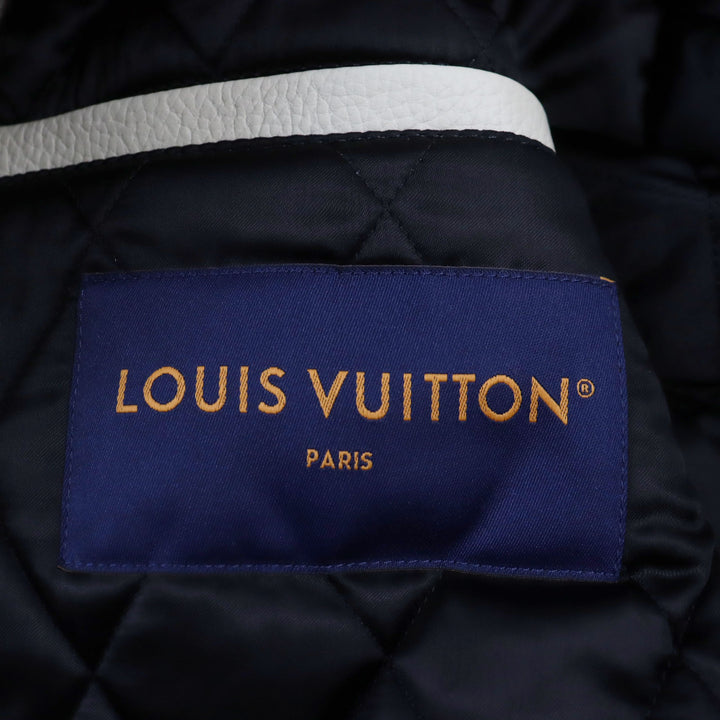 Excellent LOUIS VUITTON Blouson Leather and nylon blouson Marron 50 1AFAGQ