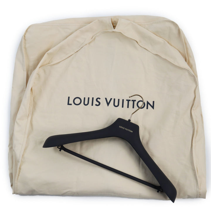 Excellent LOUIS VUITTON Blouson Leather and nylon blouson Marron 50 1AFAGQ