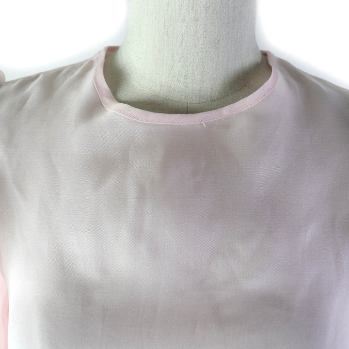 Pristine CECILIE BAHNSEN one piece DELANY DRESS Puff sleeve ribbon design silk