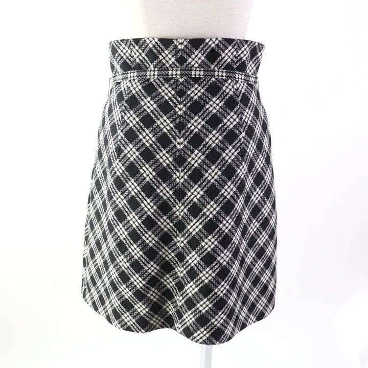 Discounted Great Christian Dior skirt Runway wear Belted Check Pattern Women 42 251J80A1244