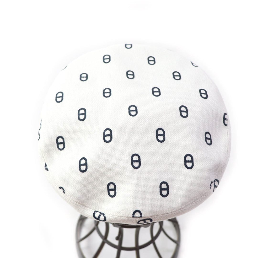 Discounted Pristine HERMES Casquette Vauban Serie Metal Chaine d'Ancre White navy cotton 56