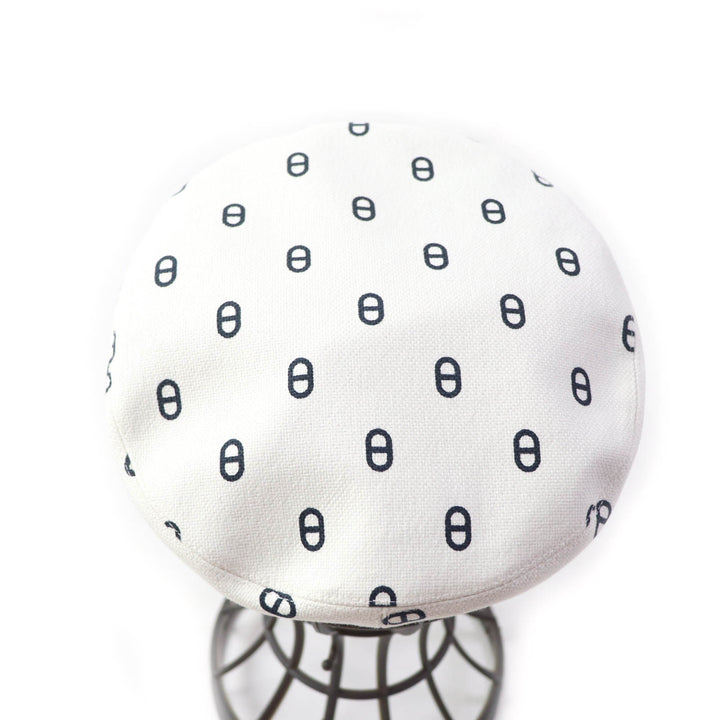 Discounted Pristine HERMES Casquette Vauban Serie Metal Chaine d'Ancre White navy cotton 56