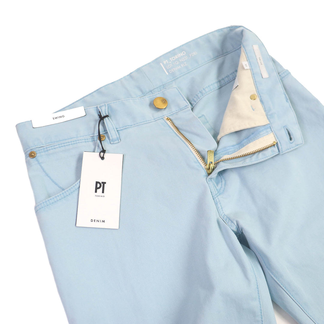 Discounted Pristine PT01 Pants PT TORINO SWING Tapered stretch pants Light blue mens 31