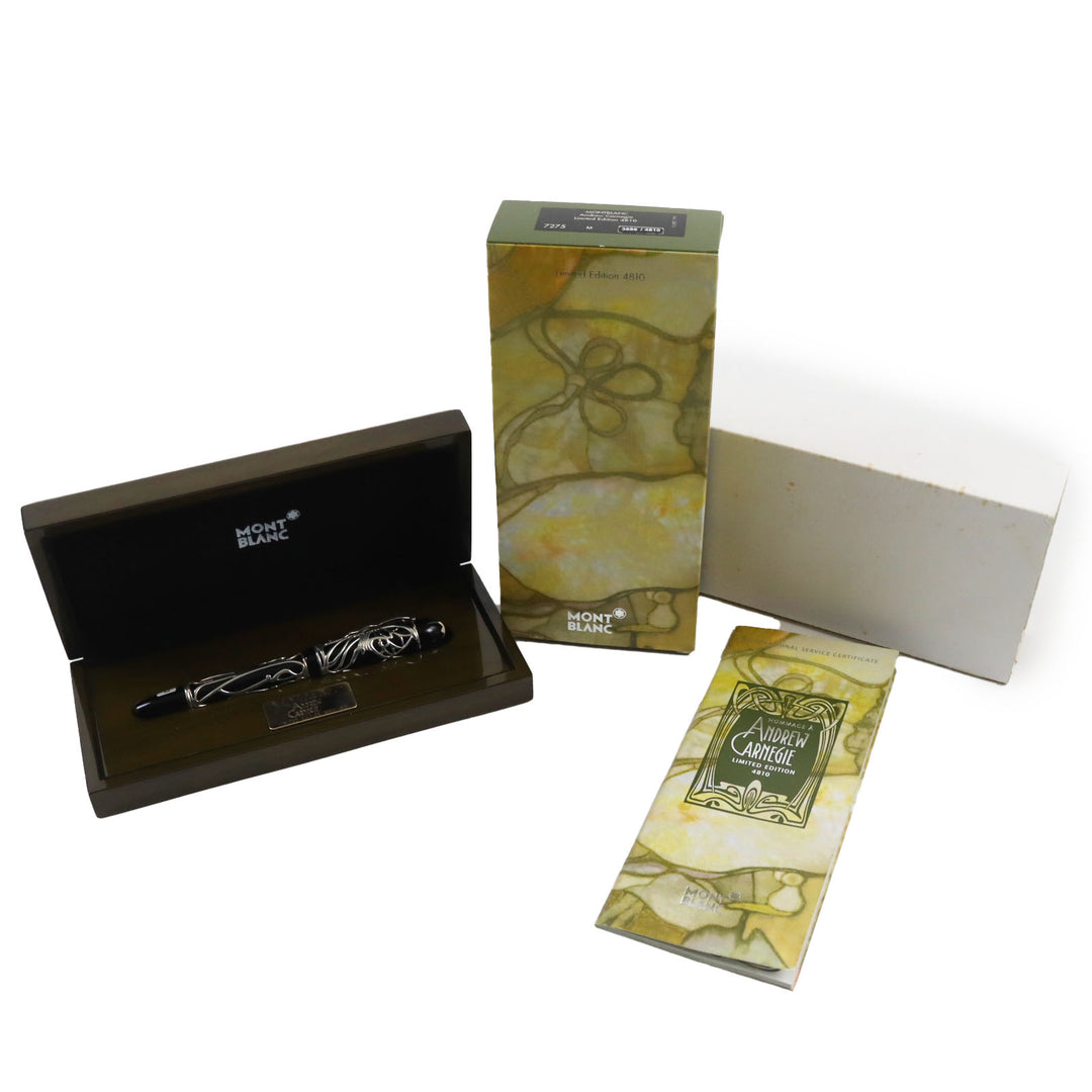 Excellent MONTBLANC fountainpen Patron Series 2002 Andrew Carnegie 3886/4810 925
