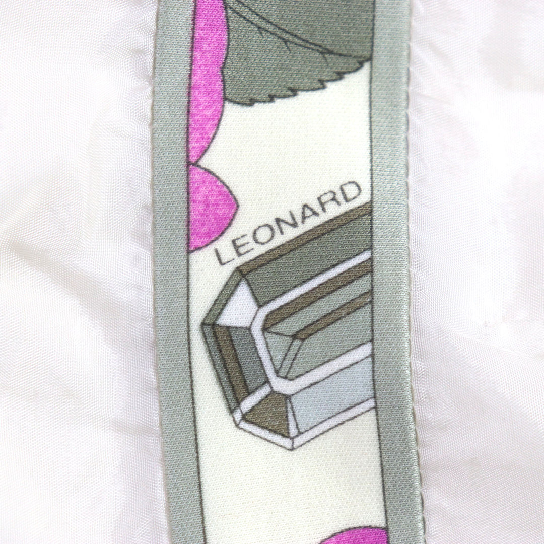 Discounted Great LEONARD Jacket Logo print and gold button blouson cream silk Women 9