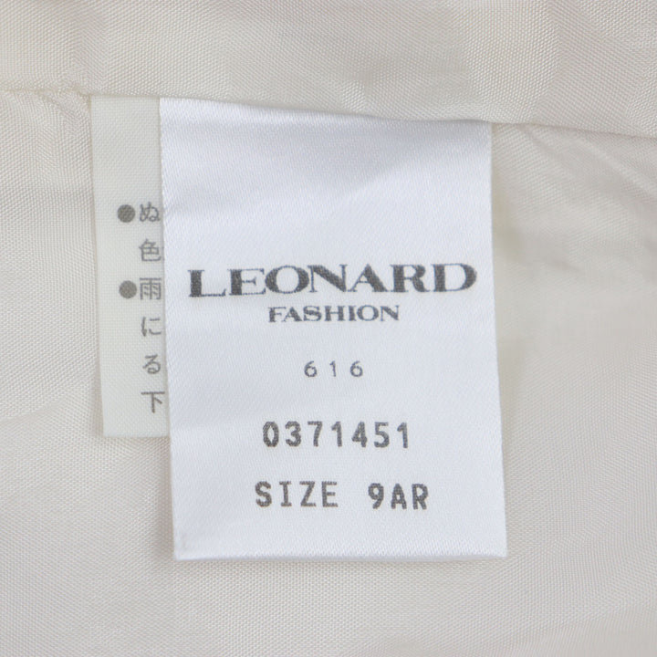 Discounted Great LEONARD Jacket Logo print and gold button blouson cream silk Women 9