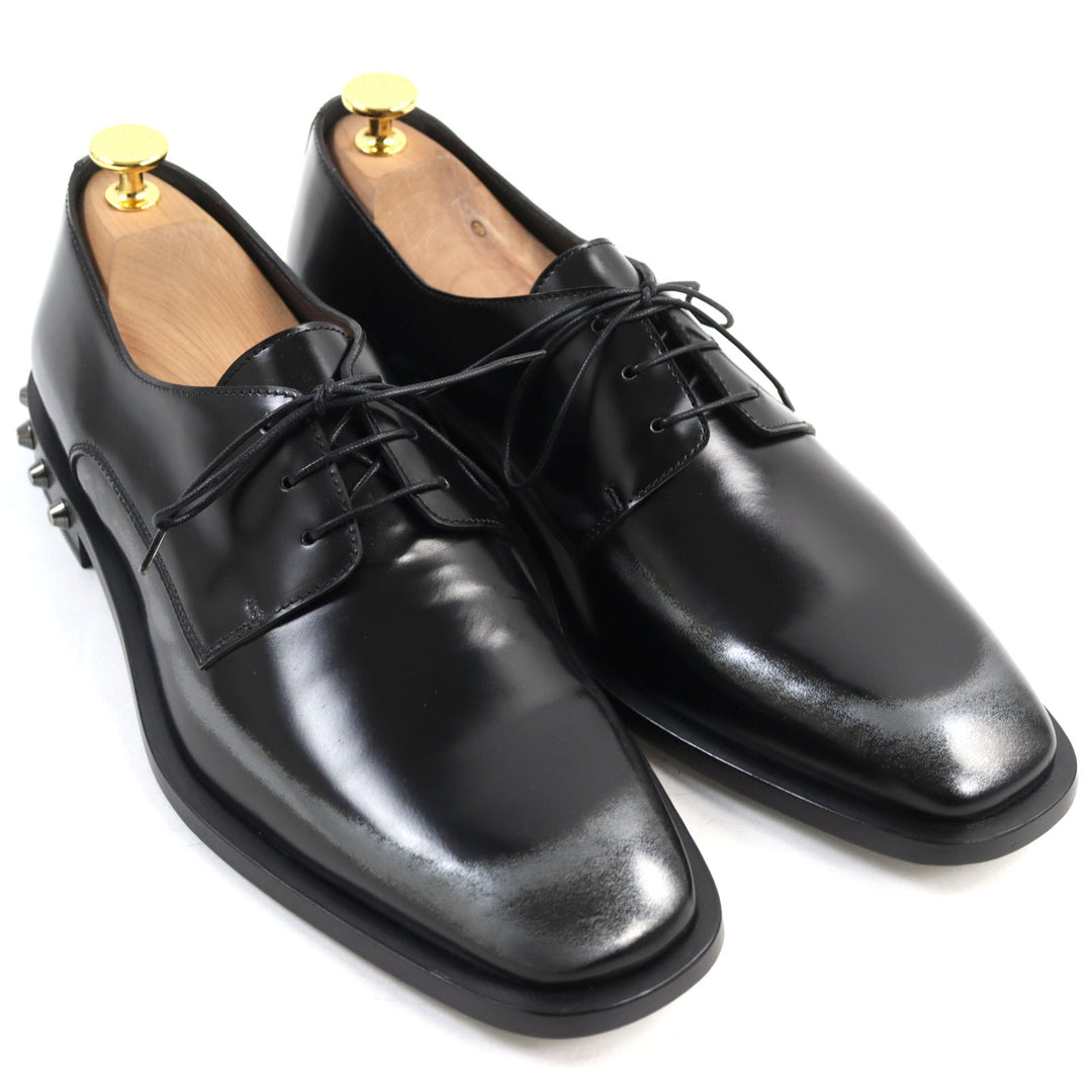 Pristine JIMMY CHOO Leather shoes STEFAN Studded lace-up Black 41 192STEFAN.WBM