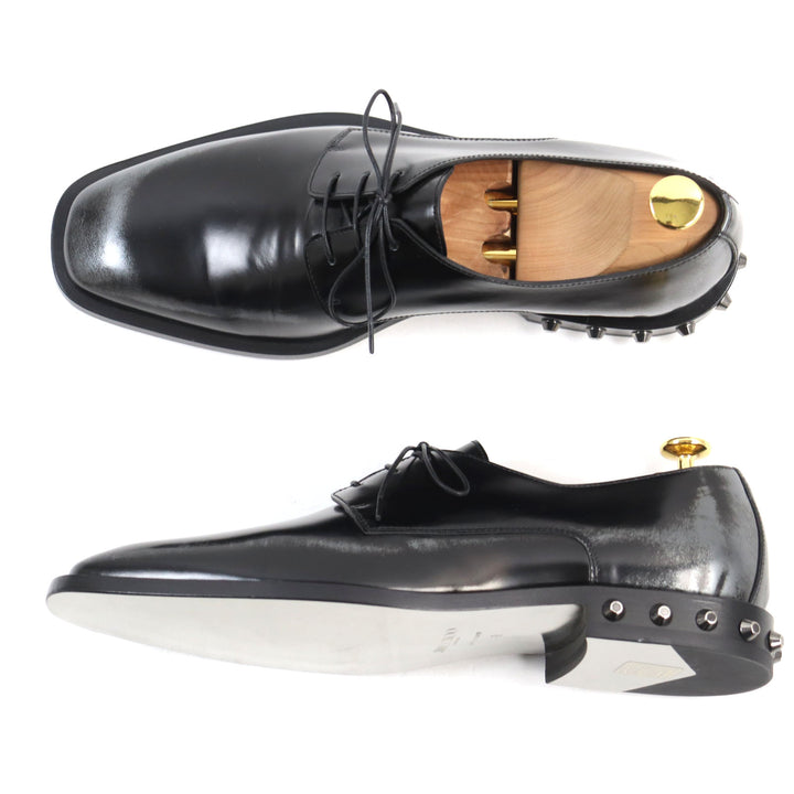 Pristine JIMMY CHOO Leather shoes STEFAN Studded lace-up Black 41 192STEFAN.WBM