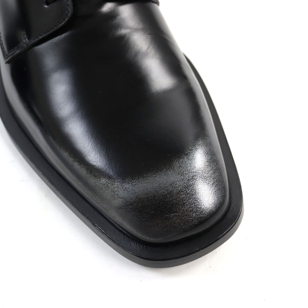 Pristine JIMMY CHOO Leather shoes STEFAN Studded lace-up Black 41 192STEFAN.WBM