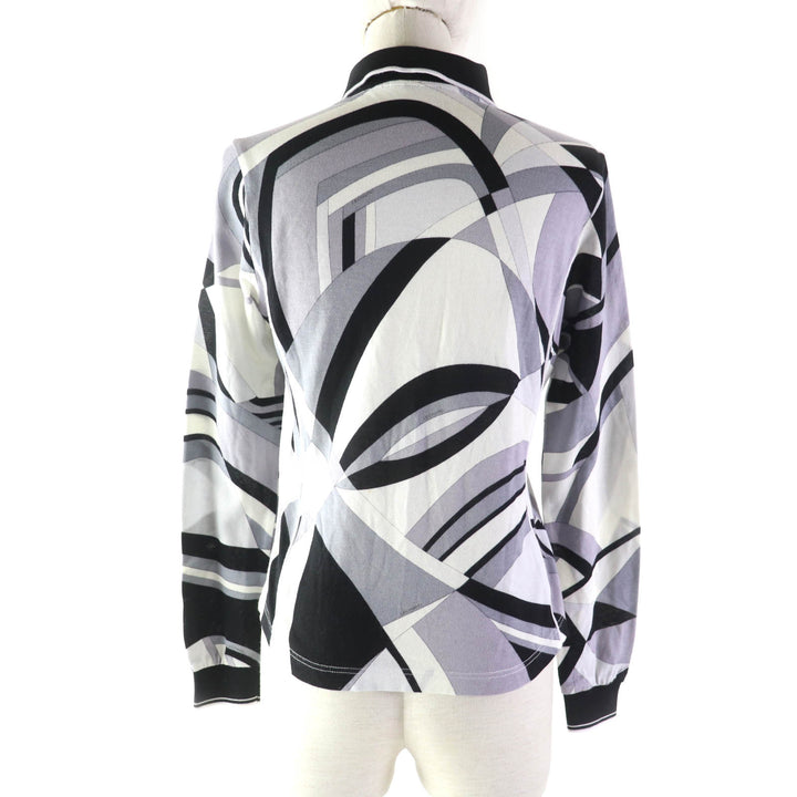 LEONARD Long sleeve polo shirt Logo button and all-over print multicolor 38