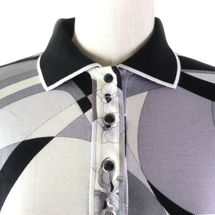 LEONARD Long sleeve polo shirt Logo button and all-over print multicolor 38