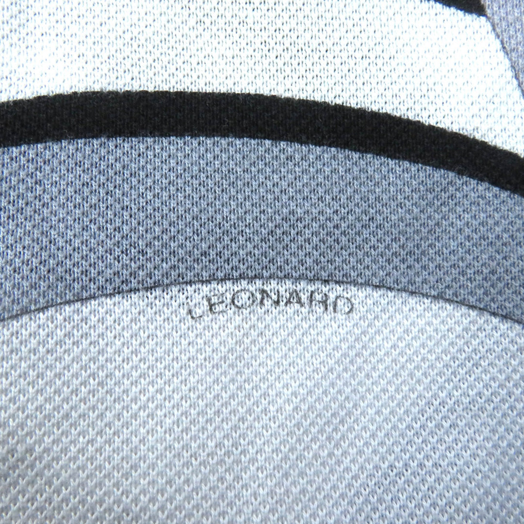 LEONARD Long sleeve polo shirt Logo button and all-over print multicolor 38