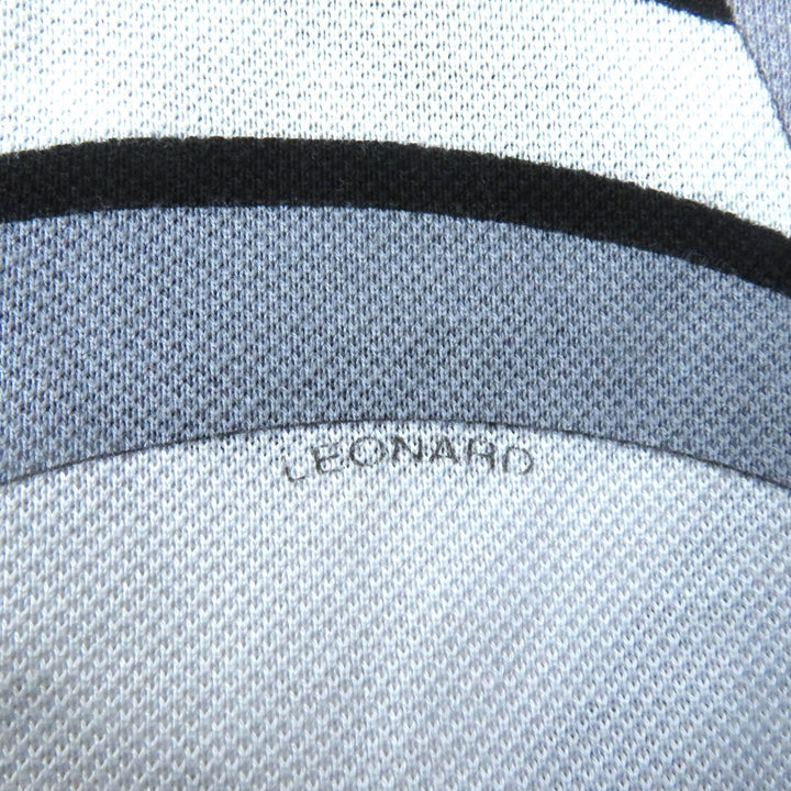 LEONARD Long sleeve polo shirt Logo button and all-over print multicolor 38