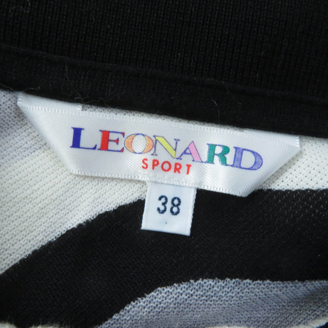 LEONARD Long sleeve polo shirt Logo button and all-over print multicolor 38