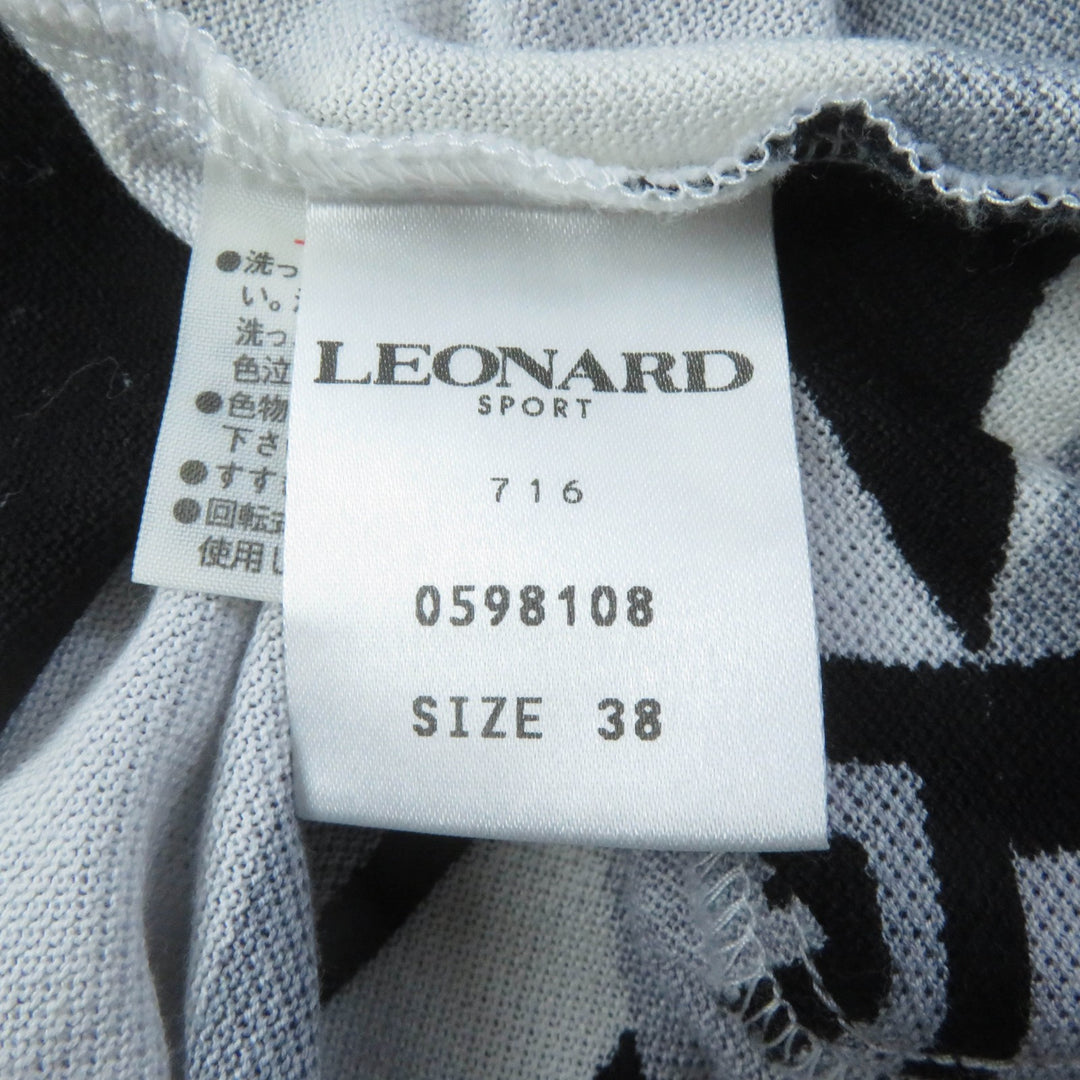 LEONARD Long sleeve polo shirt Logo button and all-over print multicolor 38