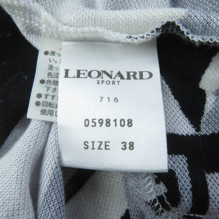 LEONARD Long sleeve polo shirt Logo button and all-over print multicolor 38