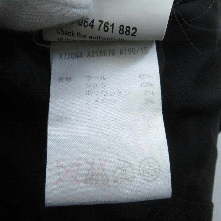 Great VERSACE one piece Medusa top, back zip, knee length, short sleeves black wool Women 40