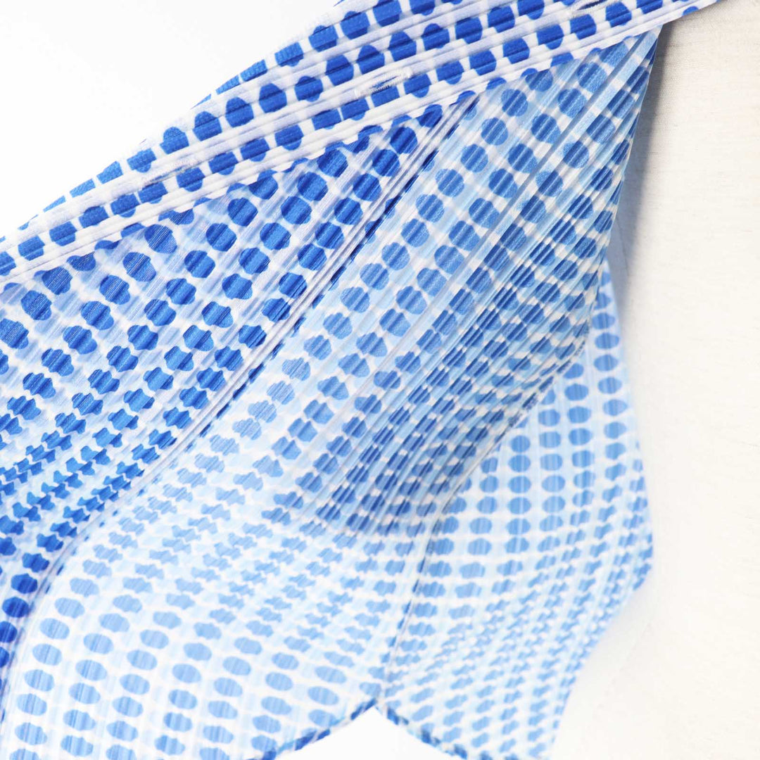 Excellent PLEATS PLEASE Short sleeve shirt Dot Pattern white polyester Women 3 PP12-JJ512