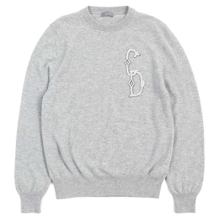 Excellent Dior HOMME knit CD Interlace Long Sleeve cashmere mens S 343M640AT721