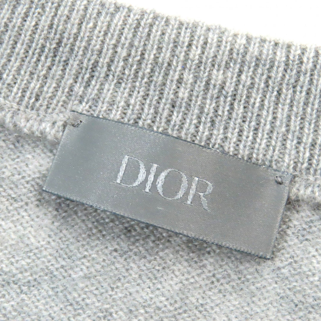 Excellent Dior HOMME knit CD Interlace Long Sleeve cashmere mens S 343M640AT721