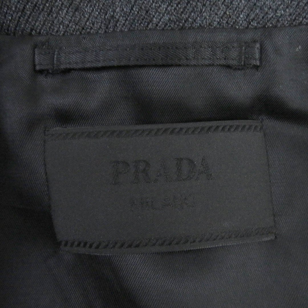 Excellent PRADA Blouson Triangle logo fly front double-breasted jacket mens 48