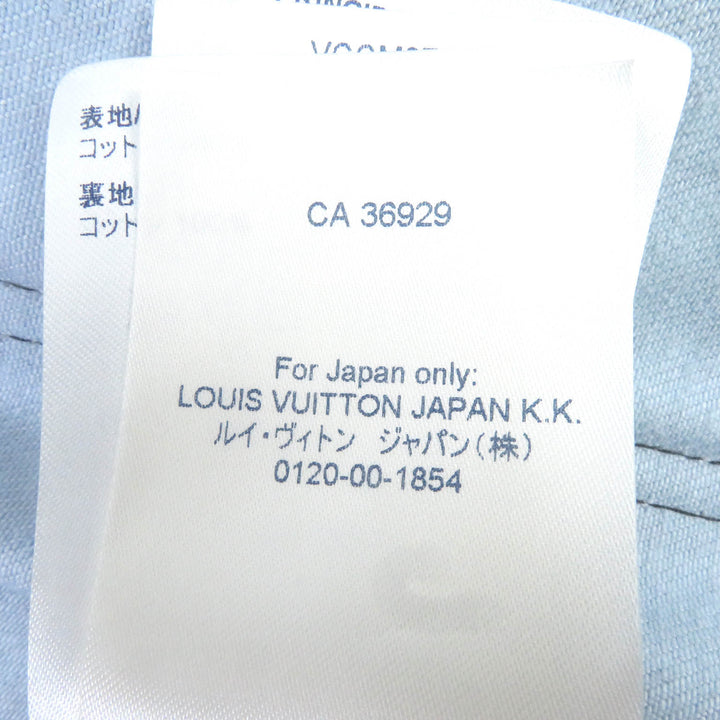 Excellent LOUIS VUITTON Denim Jacket Printed monogram tie-dye denim shirt mens M 1A9A3S