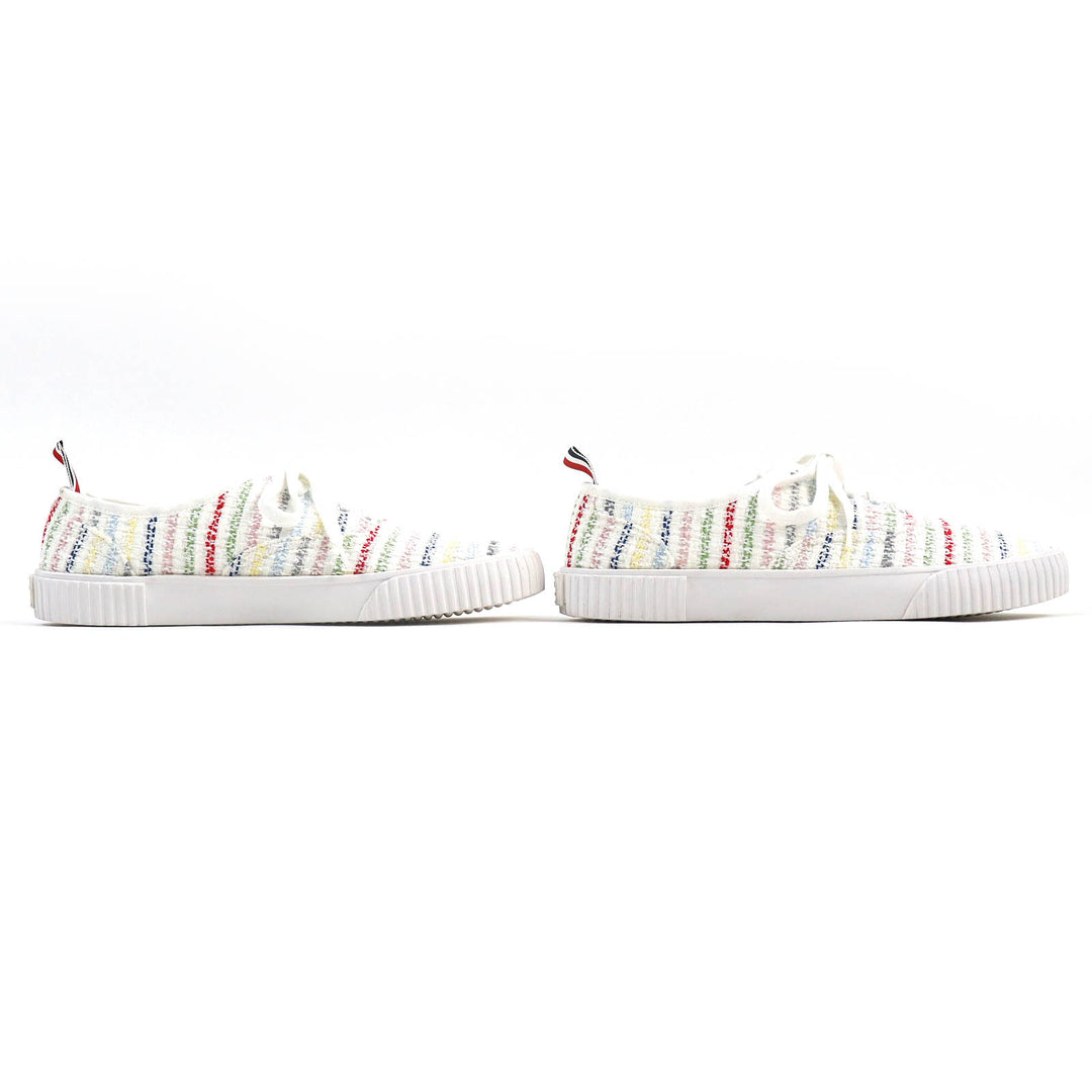 Discounted Great THOM BROWNE Low cut sneakers tweed lace up White multicolor mens 8